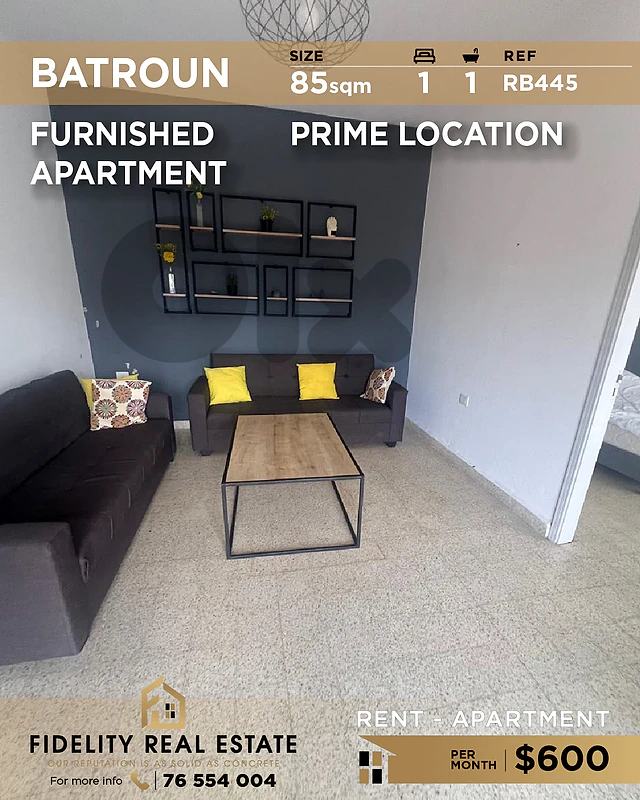 Apartment for rent in Batroun RB445 شقة  للإيجار في البترون