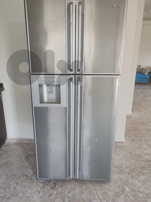 Large Hitachi 4-Door Refrigerator with Water Dispenser