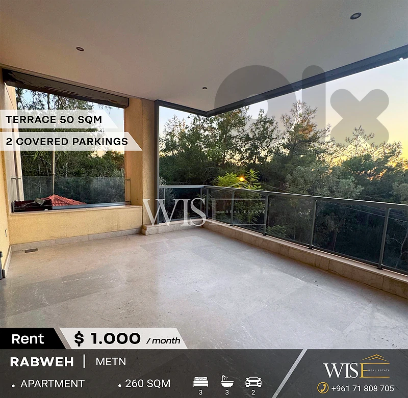 🏡✨ 260 SQM APARTMENT FOR RENT IN RABWEH!