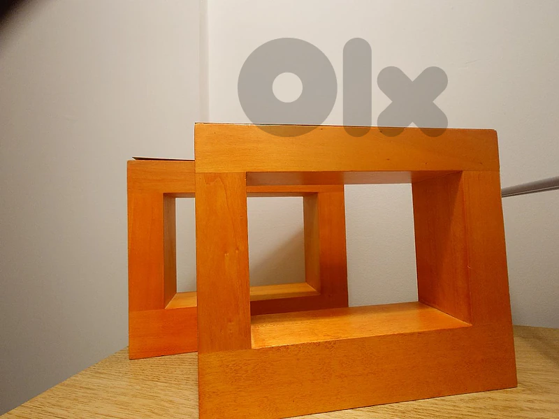 Set of 4 Wooden Candle Holders (Includes 2 IKEA Pedestal Holders)