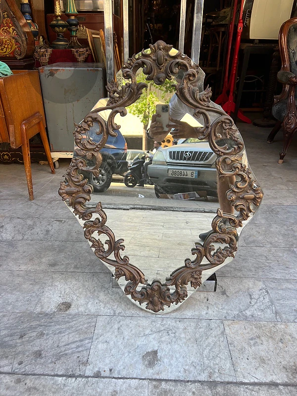 Frensh mirroir bronze antique مراي برونز فرنسية مميزة جداا ناعمة