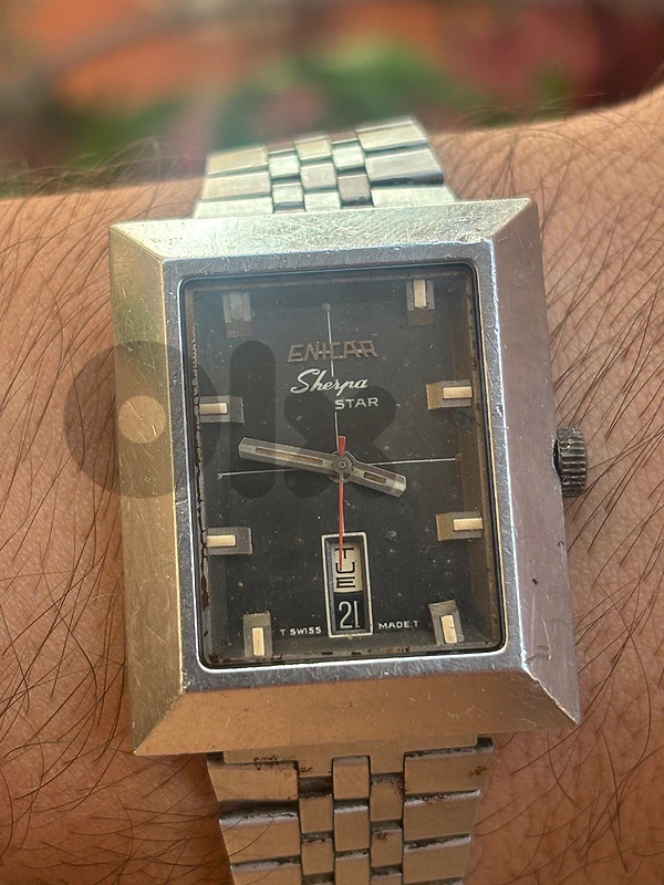 Rare Vintage 1970s Enicar Sherpa Star Day-Date Automatic - 25 Jewels