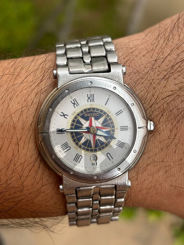 Very Rare Vintage 1990 Seiko Levante Compass 5Y39-1030 - All Original