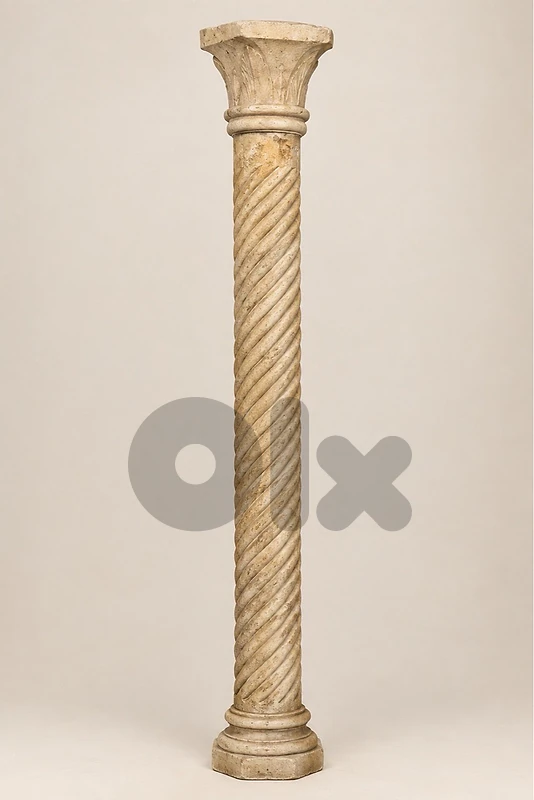 Decorative Twisted Stone Column – Vintage Piece