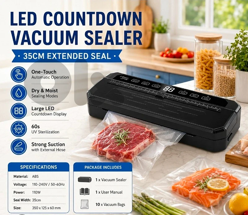 electric vacuum sealerمكنة شفط و تلحيم كياس