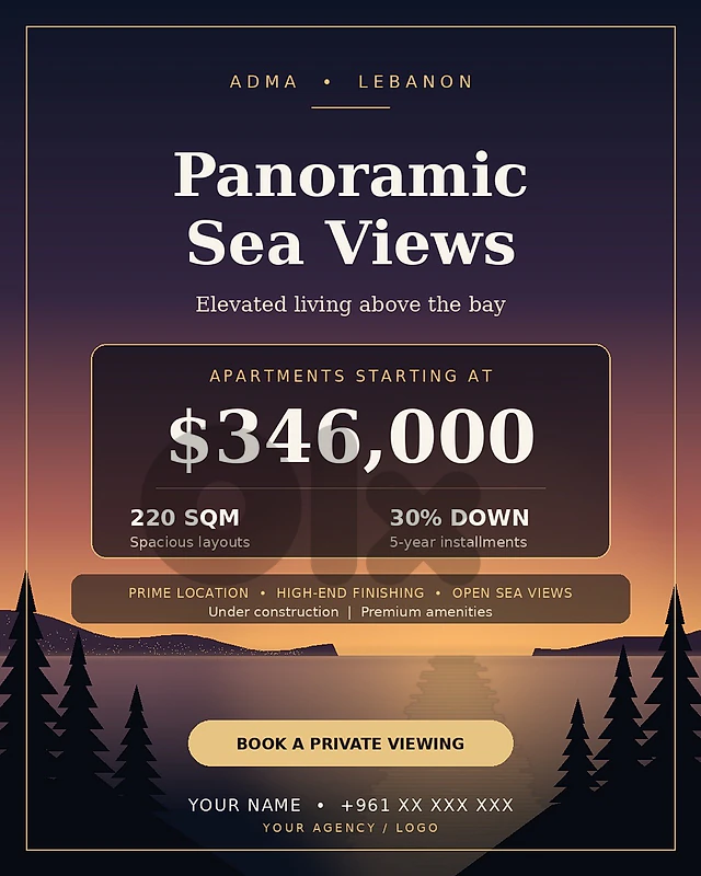 PRIME UNDERCONSTRUCTION PROJECT ADMA PANORAMIC VIEWS HIGHEND FINISHING