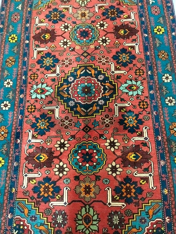 سجادة عجمية حمدان قديمة معقودة يدويا handmade – ٢٢٣ × ١٣٠ سم