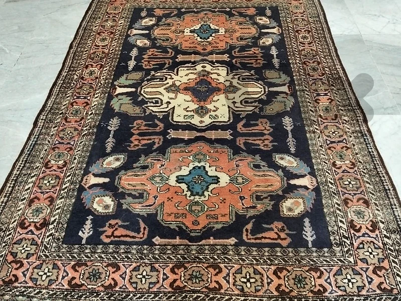 سجادة عجمية أردبيل قديمة معقودة يدويا handmade – ١٩٦ × ١٤١ سم