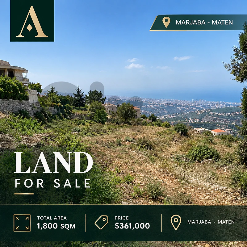1,800 sqm Industrial Land for Sale – Marjaba, Metn | $361,000