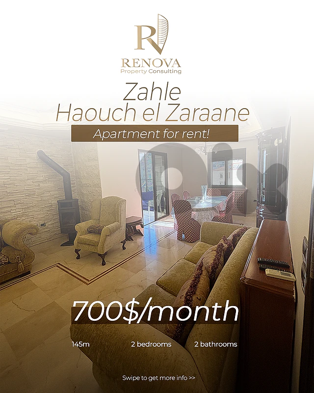 Fully Furnished Apartment for rent!! Zahle, Haouch el Zaraane