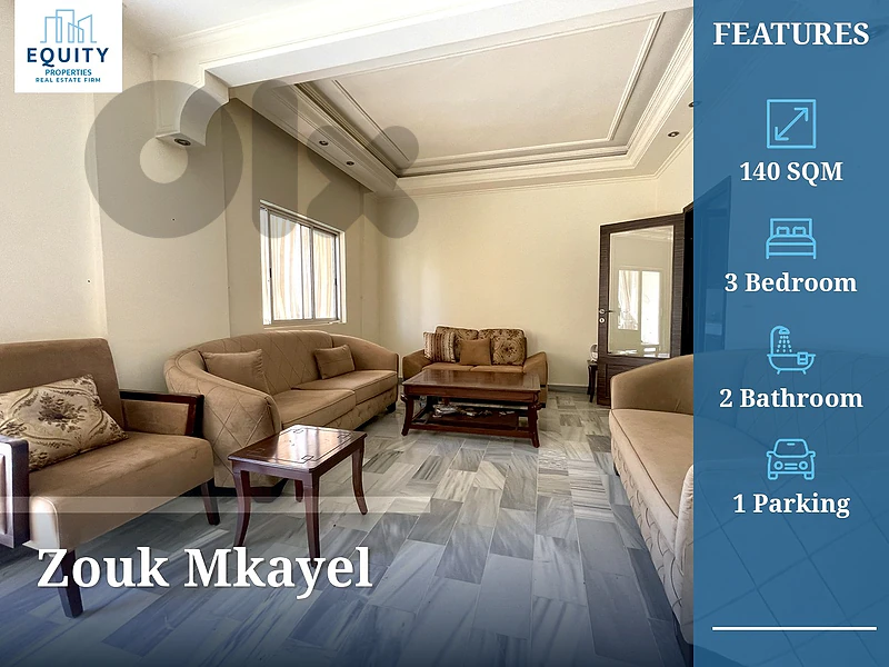 Furnished 140 SQM Apartment For Rent In Zouk Mkayel #RK38126