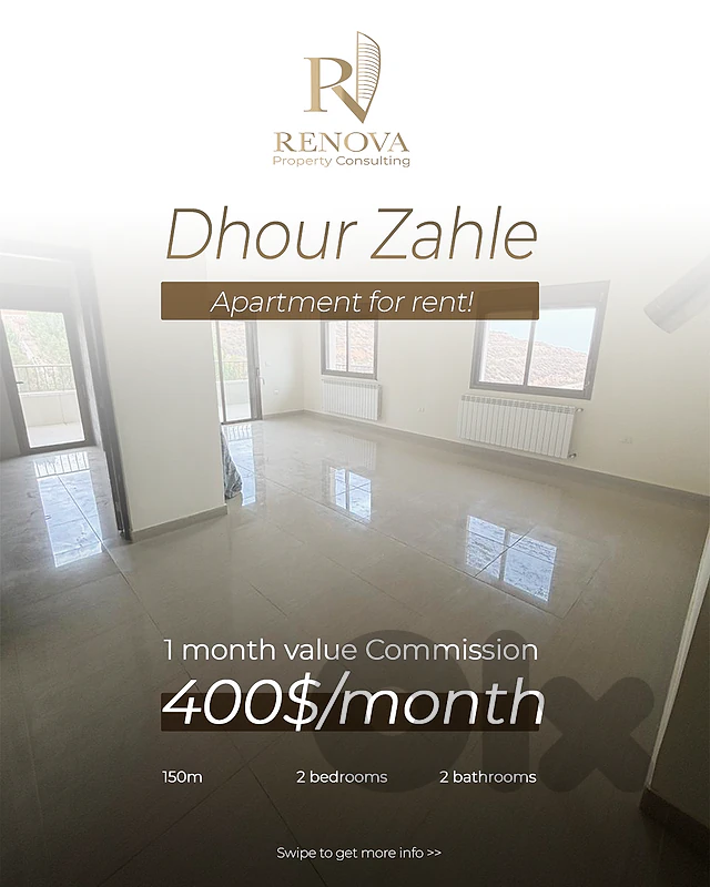 Apartment for rent in Dhour Zahle