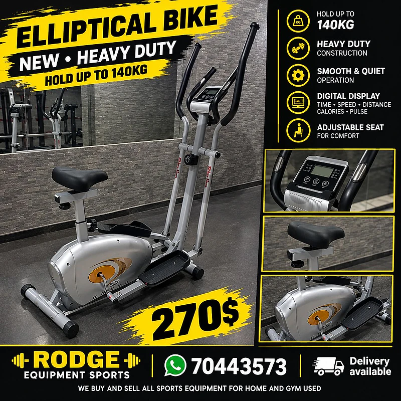 Elliptical byke new heavy duty hold up to 140kg