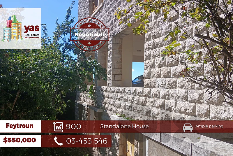 Feytroun 900m2 | Standalone House | Calm Street | 3 levels | DA/EW