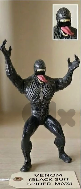 Venom Black Suit Spider-Man Action Figure – Used