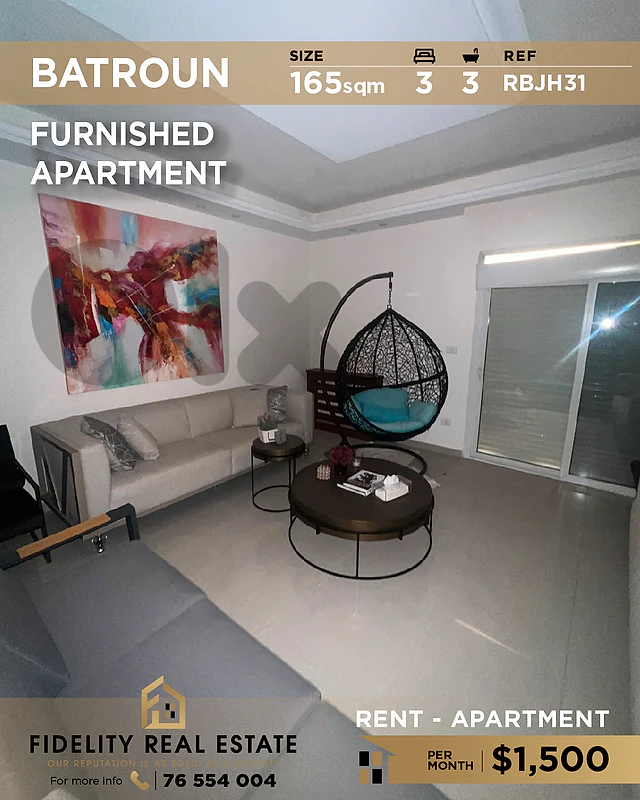 Apartment for rent in Batroun RBJH31 شقة  للإيجار في البترون