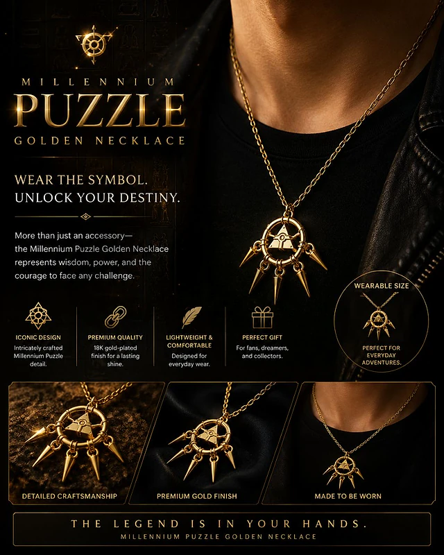 Original Metal Millinium Ring Necklade Yugioh