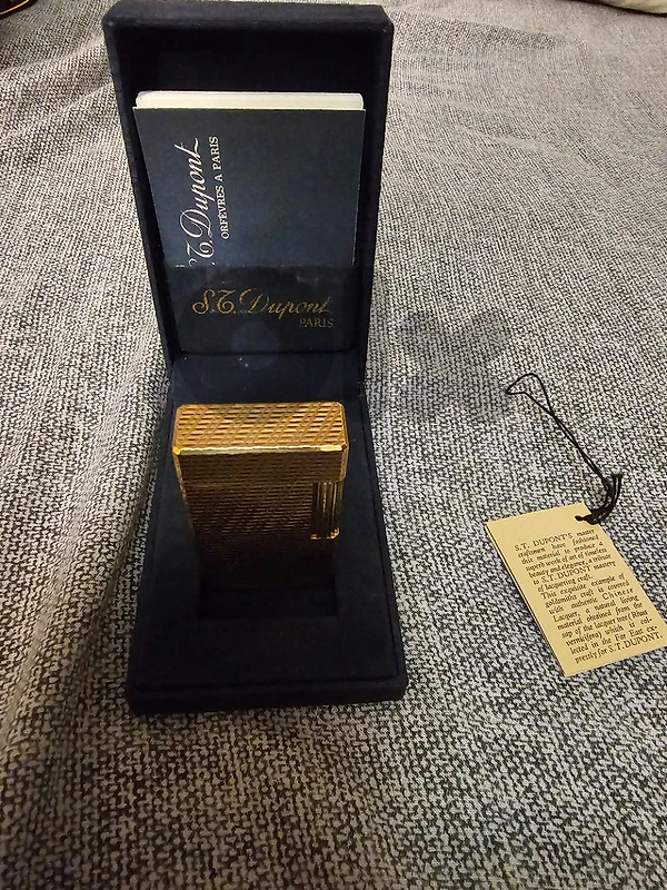 Gold Plated S.T. Dupont Ligne 1 Small pocket gas lighter