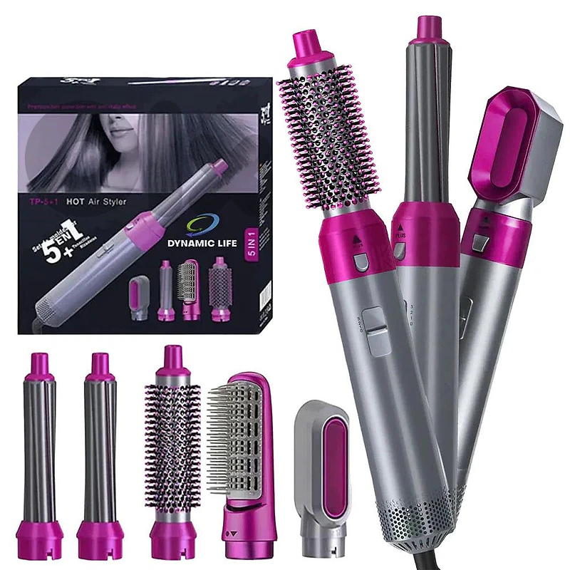 5-in-1 Multifunctional Hot Air Styler – Hair Dryer, Curler & Straighte