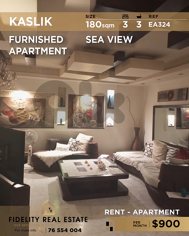 Apartment for rent in Kaslik EA324 شقة  للإيجار في كسليك