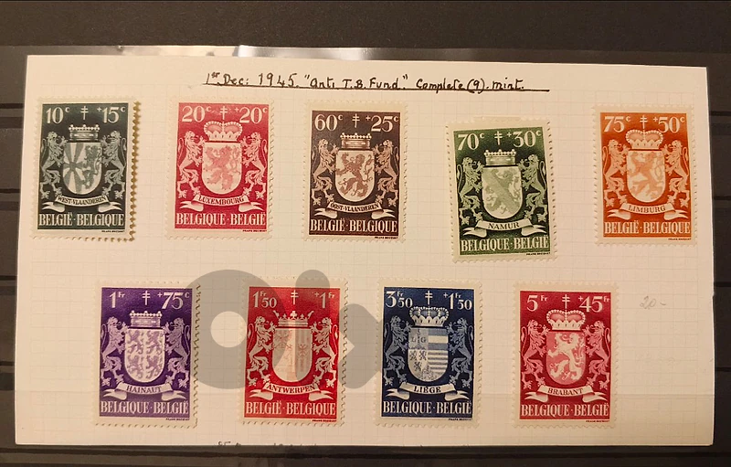 Belgian stamps 1945 بلجيكا طوابع