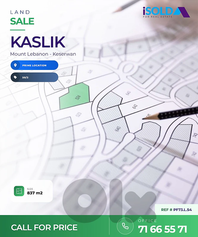 Land for Sale in Kaslik - أرض للبيع في كسليك