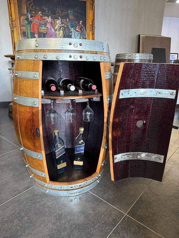 Authentic Oak Wine Barrel Bar