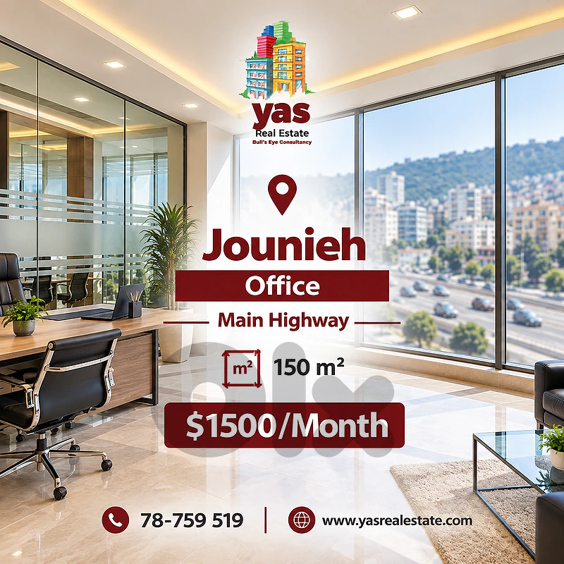 Jounieh 150m2 | Office | Rent | Main Highway | Catch | RH