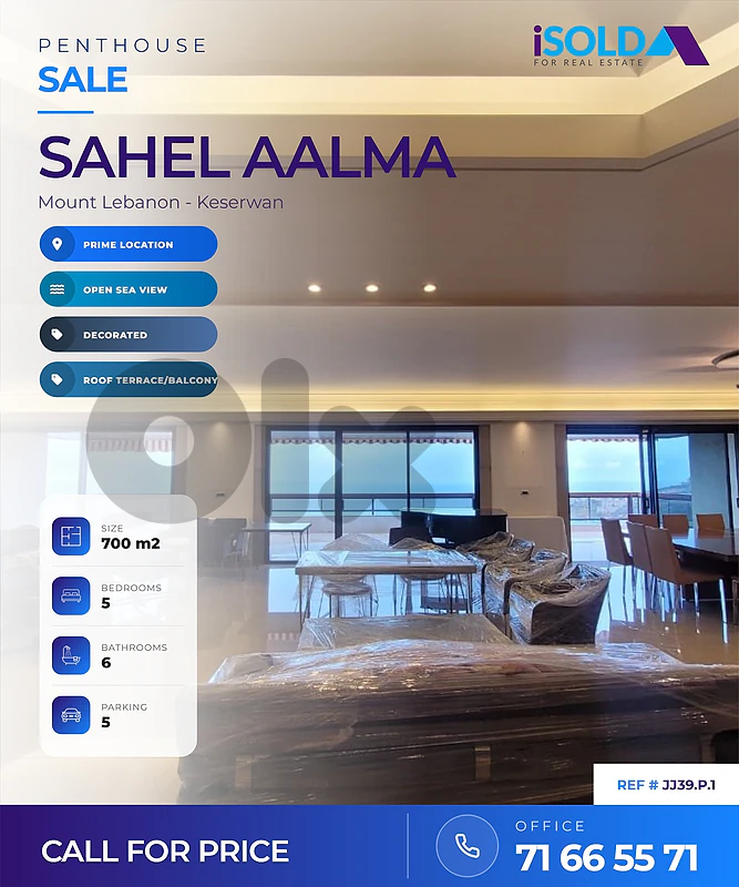 Luxury Pent House + Sea View 4Sale in Sahel Alma Luxury Pent House + Sea View 4Sale in Sahel Alma