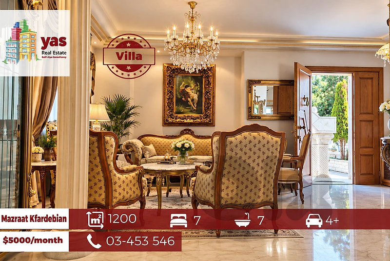 Mazraat Kfardebian 1200m2 Villa | Rent | Furnished/Equipped | View |JO