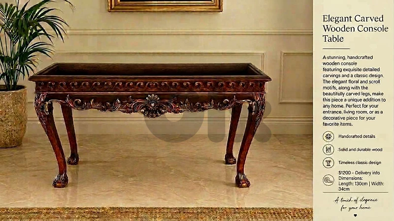 wooden console
