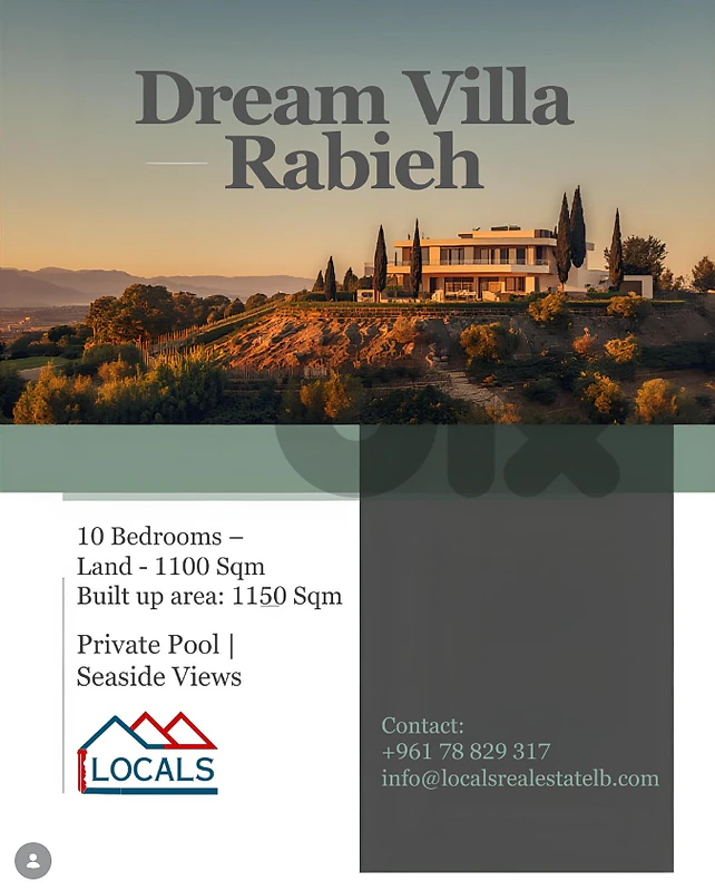 Villa for sale in Rabieh -  فيلا للبيع في الرابية