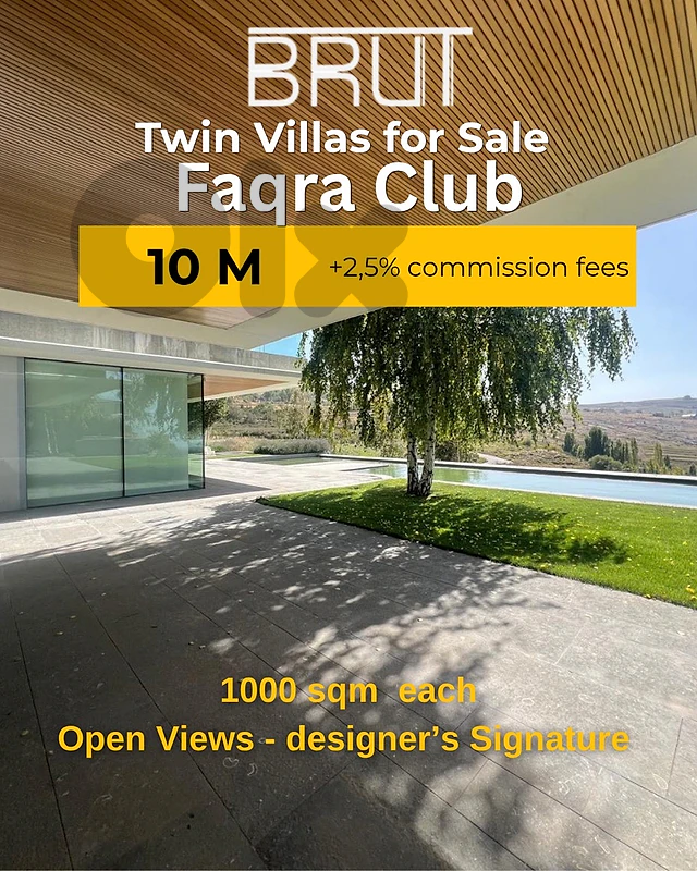 Twin Villas For sale in Faqra Club