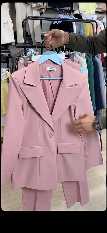 blazer and pants pink