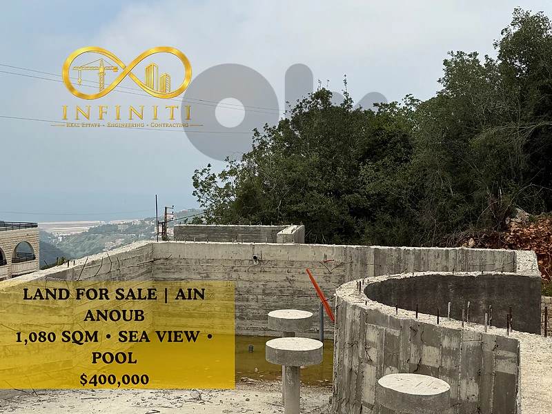Land for Sale in Ain Anoub, Aley | Sea View, Pool & Building Permit