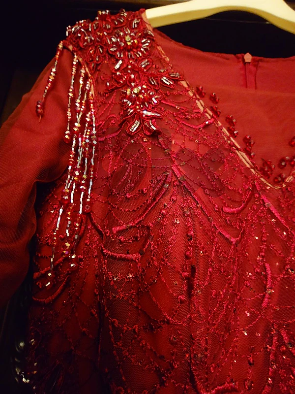 Deep Red Evening / Prom Gown by Favella (