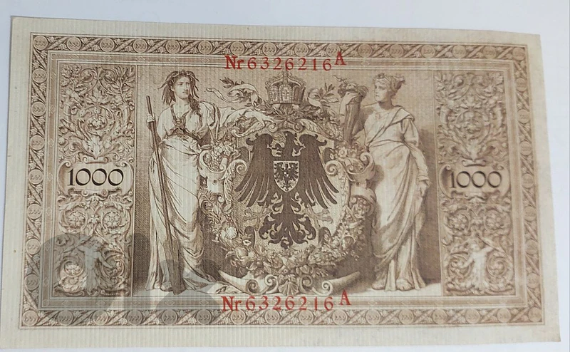 German Empire 1,000 Marks Reich banknote year 1910