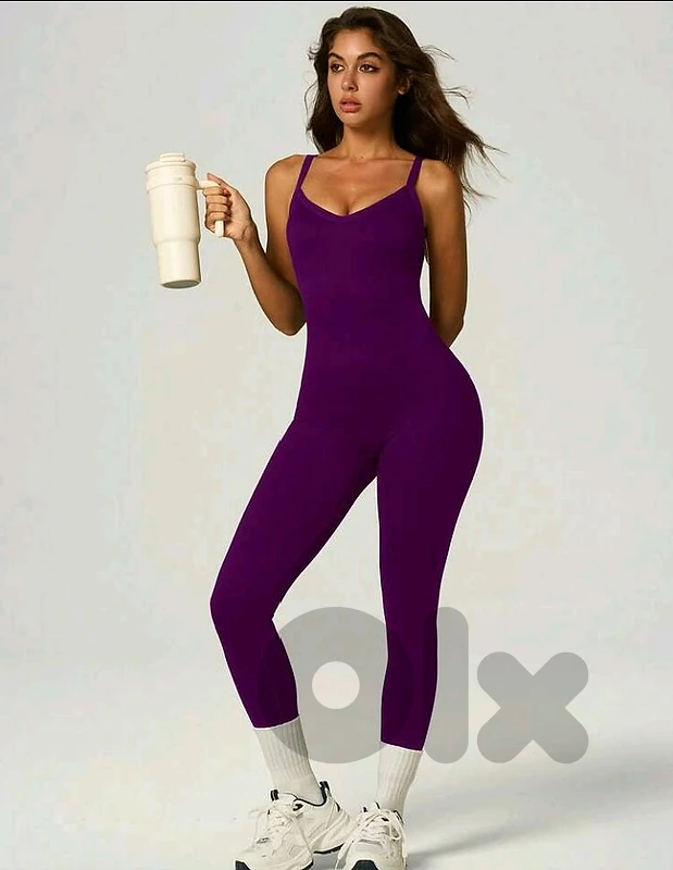 purple jumpsuit