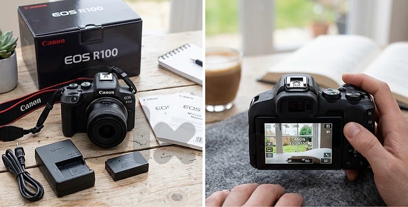 canon R100 كتير نضيفة و بيعتها مستعجلة