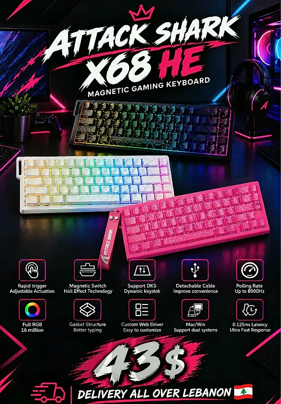 Attack Shark X68 and X66 He Mechanical Keyboard