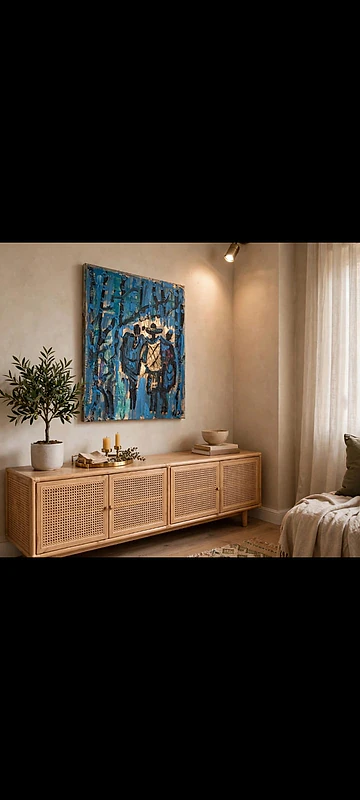 لوحه رسم زيتي مميزه للديكورصالون
