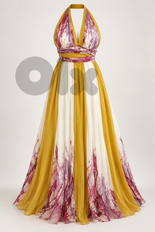 Elegant Backless Maxi Dress - Size 10