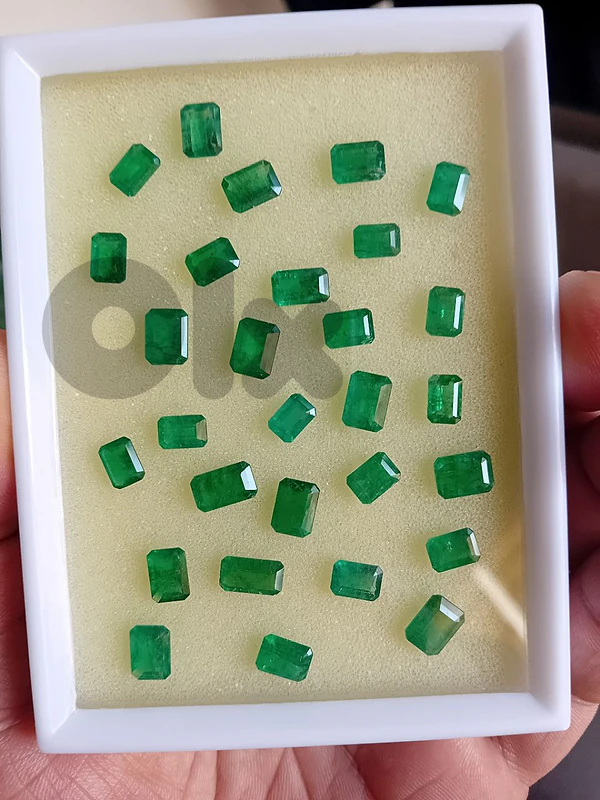 natural zambian emerald 25.61 ct parcel