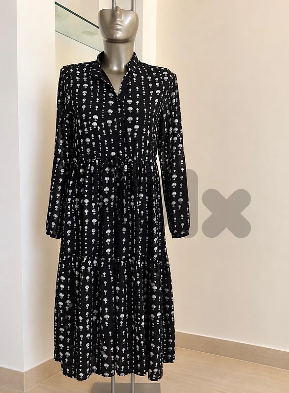 elegant black dress for autumn-winter