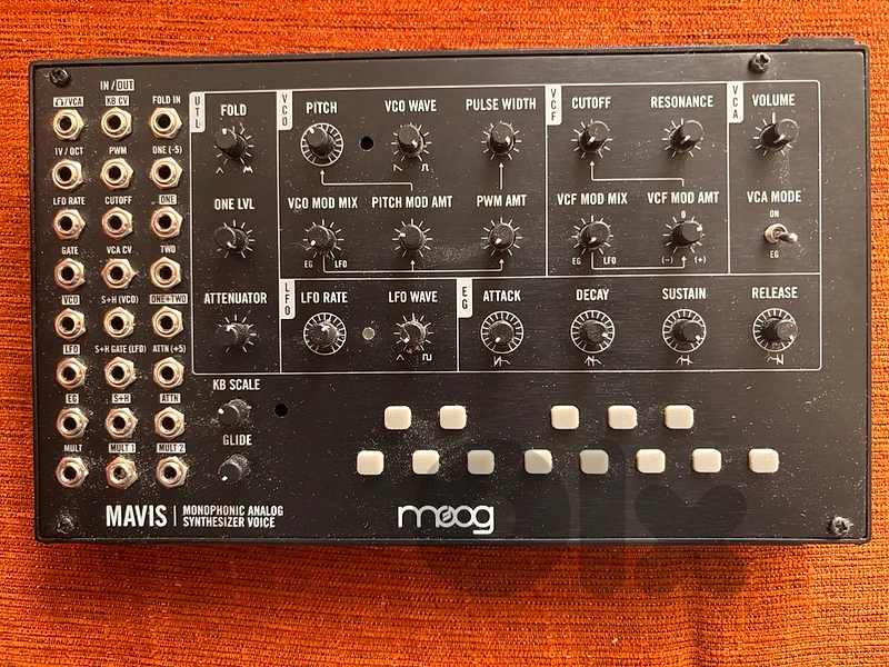 Moog Mavis Synth – Assembled, Great Condition, PSU + Patch Cables