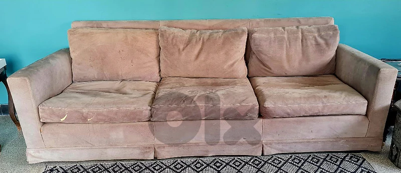 Suede sofa