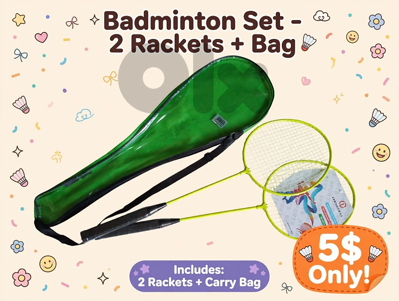 badminton racket set 2 pieces