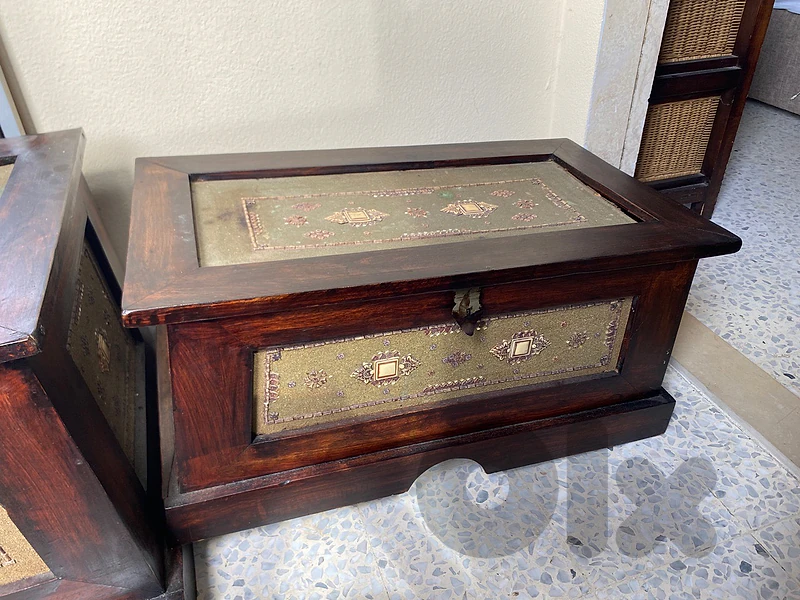 2 Antique storage boxes
