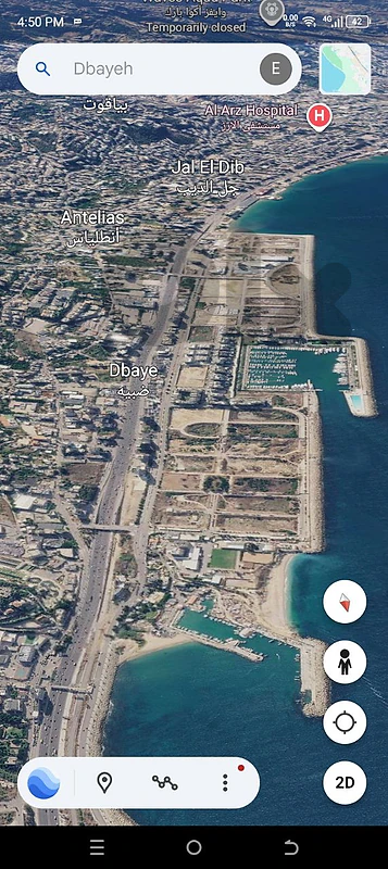 Dbayeh Marina side land 1040 meters for sale 03703564