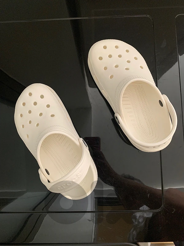 Crocs White genuine - Size J2 EU 33-34